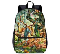 Children's school backpack Deer animal Adult backpack Fashion Backpack Unisex School Bag Backpack Leisure School Trip (45x30x15cm) 3D printed backpack