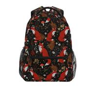 Children's School Backpack Fox Fern Leaf Elementary Kids Bookbag Rucksack