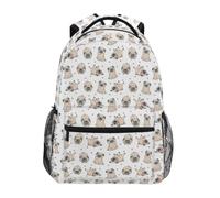 Children's School Backpack Pugs Heart Elementary Kids Bookbag Rucksack