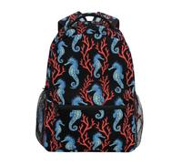 Children's School Backpack Seahorse Coral Elementary Kids Bookbag Rucksack