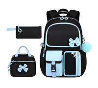 Children's School Backpack with Lunch Bag, 3 Pieces, Adjustable, Cute, blue, Siehe Beschreibung, See description