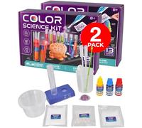 Childrens Science Experiment Kit Colour Chemistry Set for Kids Educational Toy with Test Tubes Colour Mixing Foam Reactions 13 Hands-On Experiments Learning STEM Gift - Electoys - 2 Pack