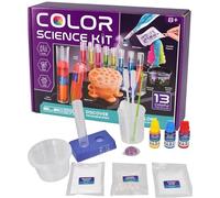 Childrens Science Experiment Kit Colour Chemistry Set for Kids Educational Toy with Test Tubes Colour Mixing Foam Reactions 13 Hands-On Experiments Learning STEM Gift - Electoys