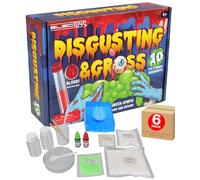 Childrens Science Experiment Kit for Kids Slime Making and Disgusting Worms Educational STEM Toy Gross Science Set with Green Slime Synthetic Blood Creative Equipment for - 6 Pack