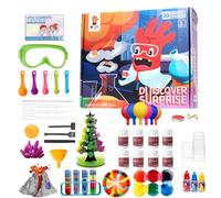 children's science experiment toys, sets, including 132 small experiments such as christmas tree growth, crystal volcanic eruption, kids kit | kid chemistry - educational stem projects kit, s