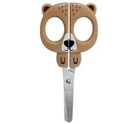 Children's Scissors with a Bear-Shaped Handle, Safe for Children, 13 cm, Bebe Friends Girls 3+ (A)
