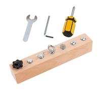 Children's Screwdriver Board Toy Set - Activity for the Development of Motor Skills - Activity Tools with Wooden Screwdriver, for Nursery Living Room Preschool Children Over 3 Years