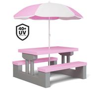 Children's Seating Group Pink with Parasol