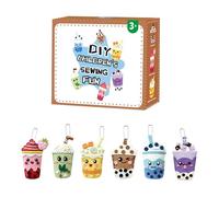 Children's Sewing Kit with Fabrics, Needles, Threads and Instructions - Complete Craft Set for Beginners from 6 Years - Perfect as a Gift for Birthday, Easter or Learning to Sew