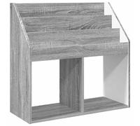 Children's Shelf, Grey Sonoma Wood Material, 72.5 x 29.5 x 69 cm, Freestanding with Storage Space for Books, Toys and Magazine, Space-Saving, Versatile for Living Room, Office, Hallway