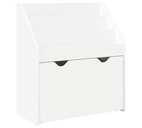 Children's Shelving Unit with Drawers White Made of Wood 60 x 29.5 x 69 cm Freestanding with Storage Space for Books, Magazines, Brochures and Documents