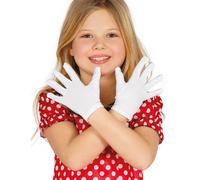 Children's short white gloves