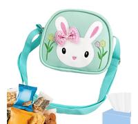 Children's Shoulder Bag for Girls, Pretty Rabbit Patch Purse with Adjustable Shoulder Strap, Neck Pouch Bag for Travel, Outdoor, Hiking, Shopping, Home, School, , Toys, Green, Siehe