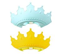 Children's Shower Cap, Baby Adjustable Crown Hair Washing Child Protection Shield Shampoo Protection, Waterproof Cap for More than 6 Months (Blue + Yellow)