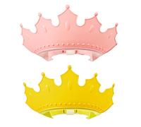 Children's Shower Cap, Baby Adjustable Crown Hair Washing Child Protection Shield Shampoo Protection, Waterproof Cap for More than 6 Months (Pink + Yellow)