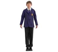 Childrens Size Boys Wednesday Purple Nevermore School Uniform Pugsley Costume