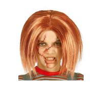 Childrens Size Ginger Chucky Style Killer Doll Wig Kids Halloween Fancy Dress