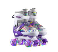 Children's Skating Shoes Double Row Roller Skating Shoes Skating Children's Full Set Double Row Roller Skating Shoes Beg purple 26 to 33