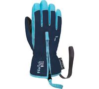 Reusch Ben Warm, Windproof and Breathable Finger Gloves, Winter Gloves, Children, Babies, Toddlers, Girls, Boys, for Everyday Sledging, Snow, Dark Blue/Light Blue, V (approx. 5-6 Years)