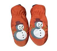 Children's Ski Gloves Winter Warm Windproof Snow Mittens Stretch Waterproof Children Glove Cold Weather Snowman Glove Snow Ski Toddler Mitten for Children 2-14 Years Outdoor