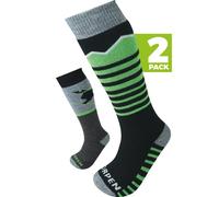 Children's ski socks Lorpen S2kne Merino Ski Eco (x2) Green 27/30