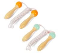Children's Skipping Rope 2-Piece Set Green Orange 250 cm Wooden Handle Cotton Rope Skipping Rope Boys and Girls Fitness