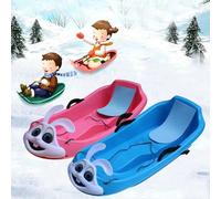 Children's Sledge, Frost-Resistant Sledge, Children's Sledge with 2 Handles and Pull Rope, Thick Sledge, Plastic Sledge