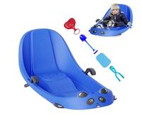 Children's Sledges, Winter Sport with Backrest - Sledge for Children with Built-in Brake, for Boys Preschool Girls Snowy Hills Park Courtyard Playground