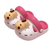 Childrens Sliders Athletic Summer Shoes Toddler To Big Kids Girls Pink Daisy Print Sandal Bunny Slippers Jazz Child's Slide Silver Blue Purple White Summer Autumn (White,4.5)
