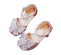 Childrens Sliders Easy Fasten Summer Beach Jelly Shoes 2-7 Years Little Girls Sandals With Bowknot Duck Slippers School Size 1 White 7 Bridesmaid Evening Occasion (Pink,9.5)