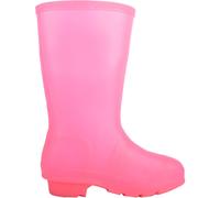 Childrens Slip On Florescent Waterproof Rain Welly Wellington Boots ABSOLUTE FOOTWEAR Fuchsia Infant 10