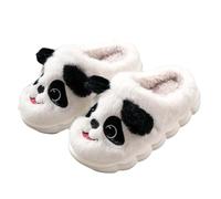 Children's Slippers for Boys and Girls Plush Comfortable and Warm Winter with Cute Panda Designs Fluffy Slippers Non-Slip Slippers Home Leisure Indoor, white, 6.5 UK