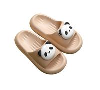 Children's Slippers Summer Slippers Open Toe Lightweight Bathing Shoes Cute 3D Panda Slippers Non-Slip Beach Sandals Girls Comfortable Flat Bath Slippers Flip Flops