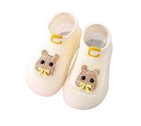 Children's Slippers - Toddlers, Nursery Shoes Girls, Slippers Girls 35, Learning Running Shoes from 1 Year, Indoor Shoes, Cotton Shoes, Barefoot Sandals Children, beige, 6 UK Child
