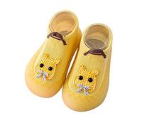 Children's Slippers - Toddlers, Nursery Shoes Girls, Slippers Girls 35, Learning Running Shoes from 1 Year, Indoor Shoes, Cotton Shoes, Barefoot Sandals Children, yellow, 4 UK Child