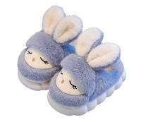 Childrens Slippers Winter Girls Slippers Cozy Soft Sole Cartoon Indoor Footwear for Children Perfect for Daily Use and Home Comfort（ Ages 4 to 14）(Grey,1.5 Big Kids)