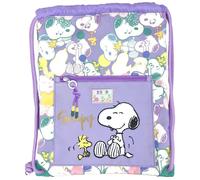 CyP Brands-.Snoopy, Backpack Sack, Backpack with Ropes, Bag, Accessories, Purple Color, Official Product, berry, One Size