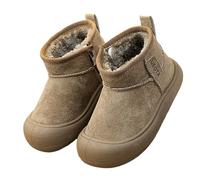 Children's Snow Boots, Winter Lined with Fleece, Warm Boots for Boys Girls Toddlers from 18 Months to 9 Years, Green, 6 UK Child