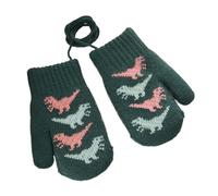 Children's Snow Mittens - Warm Comfortable Anti-Lost | Knitted Gloves for Outdoor , for Garden Yard Skating Skiing Snowmen Age 2-3 Males Females
