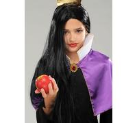 Childrens Snow White Style Wicked Queen Long Black Wig