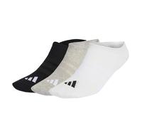 adidas Unisex THIN&LIGHT SPORTSWEAR NO SHOW SOCKS 3 PAIR PACK, medium grey heather/white/black, 2.5-4