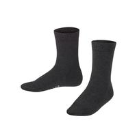 FALKE Unisex Kids Family K So Sustainable Cotton Plain 1 Pair Socks, Grey Anthracite Melange 3080, 9-11.5
