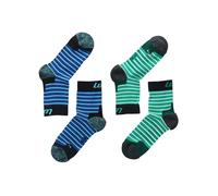 Lenz 1.0 Outdoor Kids Socks, green-blue, size 24 25 26