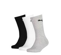 PUMA Unisex Kid's Crew Socken, Grey/White/Black, 31/34 (Pack of 3)