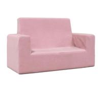 Children's Sofa 2-Seater Pink Soft Plush with Removable Cover 84 x 38 x 50 cm, Comfortable Children's Room Furniture for Playing and Relaxing, Easy to Clean, Sturdy Foam Filling