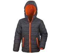 Childrens Soft Padded Shower Windproof Hooded Jacket Kids Unisex Coats Boy Girl