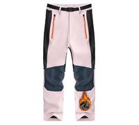 Children's Softshell Fleece Trousers Waterproof Windproof & Warm Snow Joggers Ski Sweatpants Hiking & Mountaineering Pants Kids' Functional Trousers with Zipper Pockets.