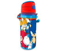 Kids 600ml Aluminium Water Bottle Push Button Flask with Strap for School
