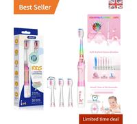 Children's Sonic Toothbrush with Rainbow LED Light & Timer - SG977 for Ages 3-12