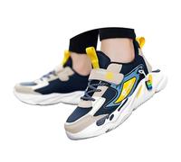 Children's Sports Shoes, Lightweight, Breathable Running Shoes, Non-Slip, Casual Sports Shoes for Toddlers to Big Boys from 3 to 14 Years, Sports Shoes 38, darkblue, 6 UK